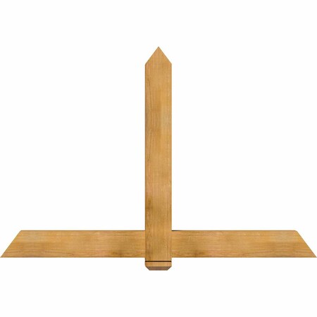 Ekena Millwork Eugene Rough Sawn Timber Gable Bracket, Western Red Cedar, 72"W x 48"H x 4"D x 6"F, 16/12 Pitch GBW072X48X0406EUG00RWR